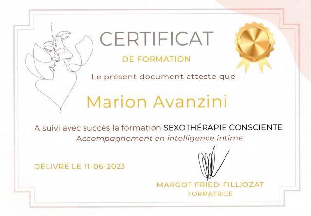 Certificat de sexothérapie