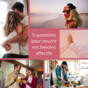 5 images de couples pour représenter les 5 langages de l'amour